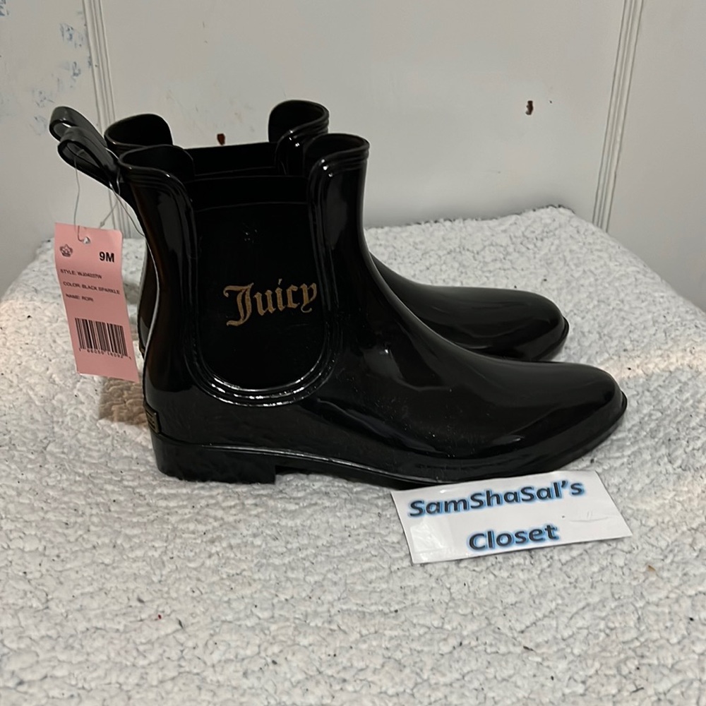 NWT Juicy Couture Women’s Chelsea Sparkle RainBoot size 9